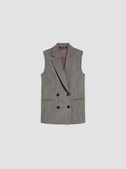  ブレザースタイル ウール ジレ 詳細画像 メランジェグレー 4