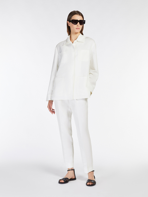 ビスコース リネン キャンバス シャツ ジャケット 詳細画像 ホワイト 5