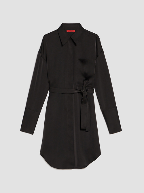  サテン シャツ ドレス 詳細画像 ブラック 4