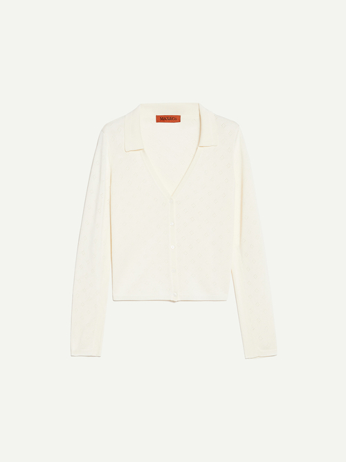  ポインテルニット カーディガン 詳細画像 オプティックホワイト 4