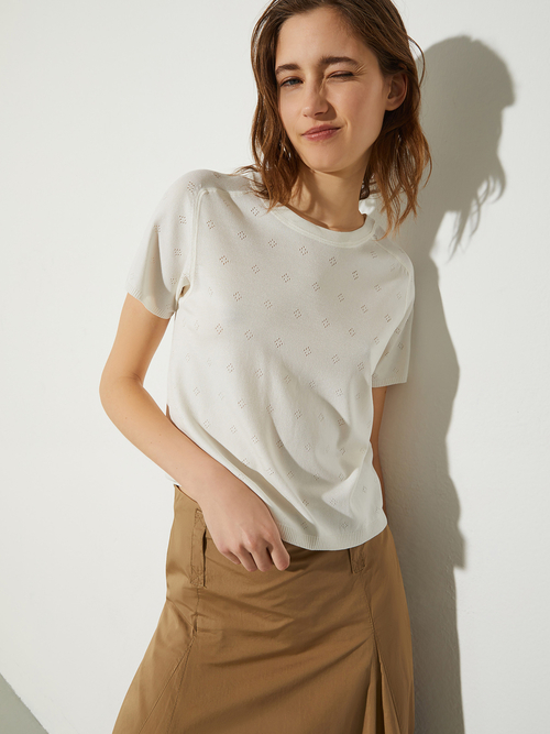  ポインテル ニット Tシャツ 詳細画像 オプティックホワイト 1