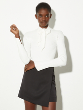  ボウタイ リブ ニット