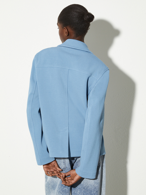  ピケジャージー ピーコート 詳細画像 メランジェグレー 7