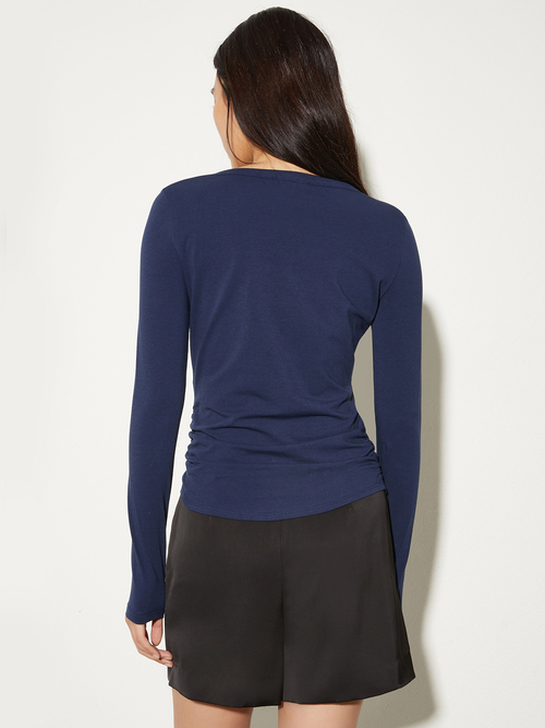  ドレープ コットン Tシャツ 詳細画像 ミッドナイトブルー 2