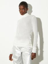  リヨセル ウール ブレンド タートルネック カットソー