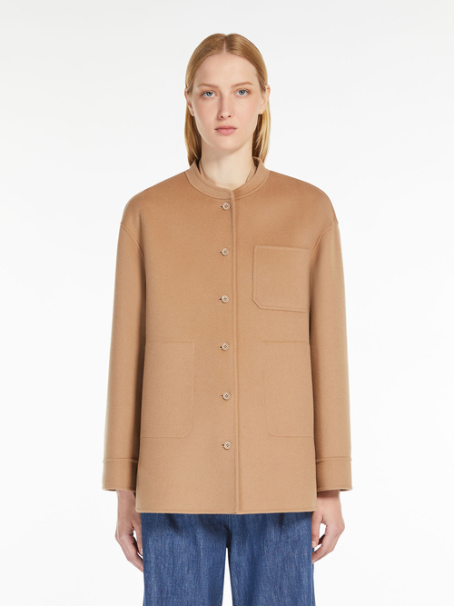 ピュア ウール マンダリンネック ジャケット