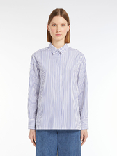 ピュア コットン ストライプ シャツ