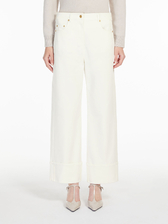 ストレッチ コットン ブル デニム パンツ