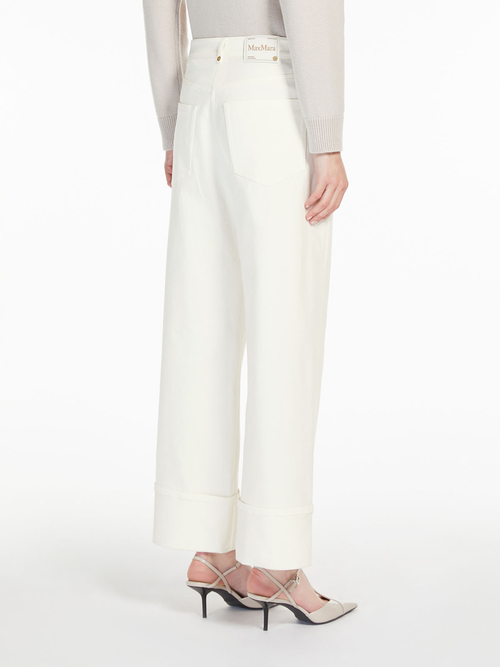 ストレッチ コットン ブル デニム パンツ 詳細画像 ホワイト 2