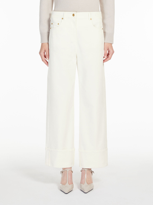 ストレッチ コットン ブル デニム パンツ 詳細画像 ホワイト 1