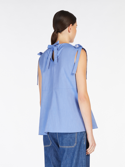 ピュア コットン キャンバス フレア トップ 詳細画像 ライトブルー 2
