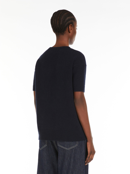 ウール カシミヤ ジャカード ニット 詳細画像 ミッドナイトブルー 2